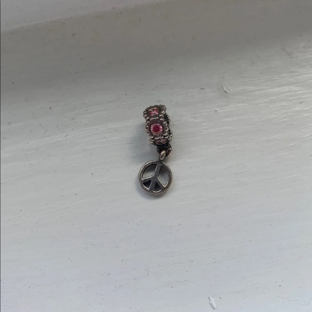 Pandora Peace Sign Dangle Charm